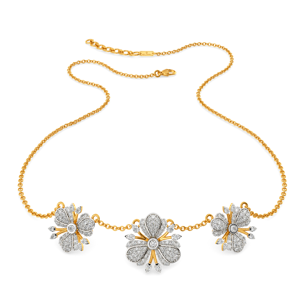 Intricate Botanicals Diamond Necklaces