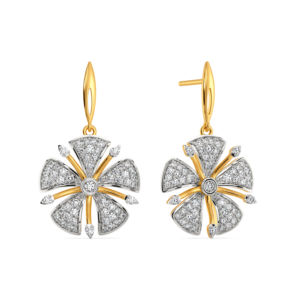 Floral Cues Diamond Earrings