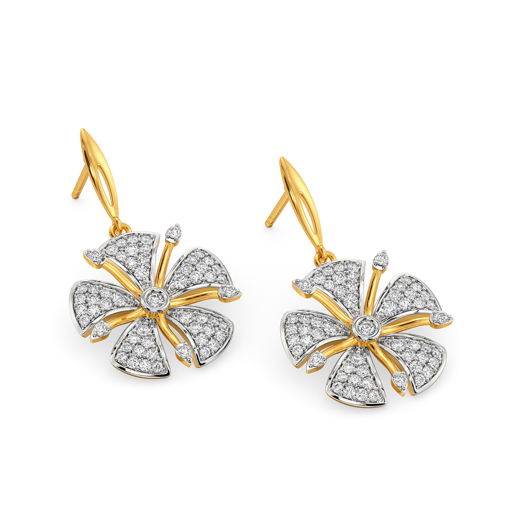Floral Cues Diamond Earrings