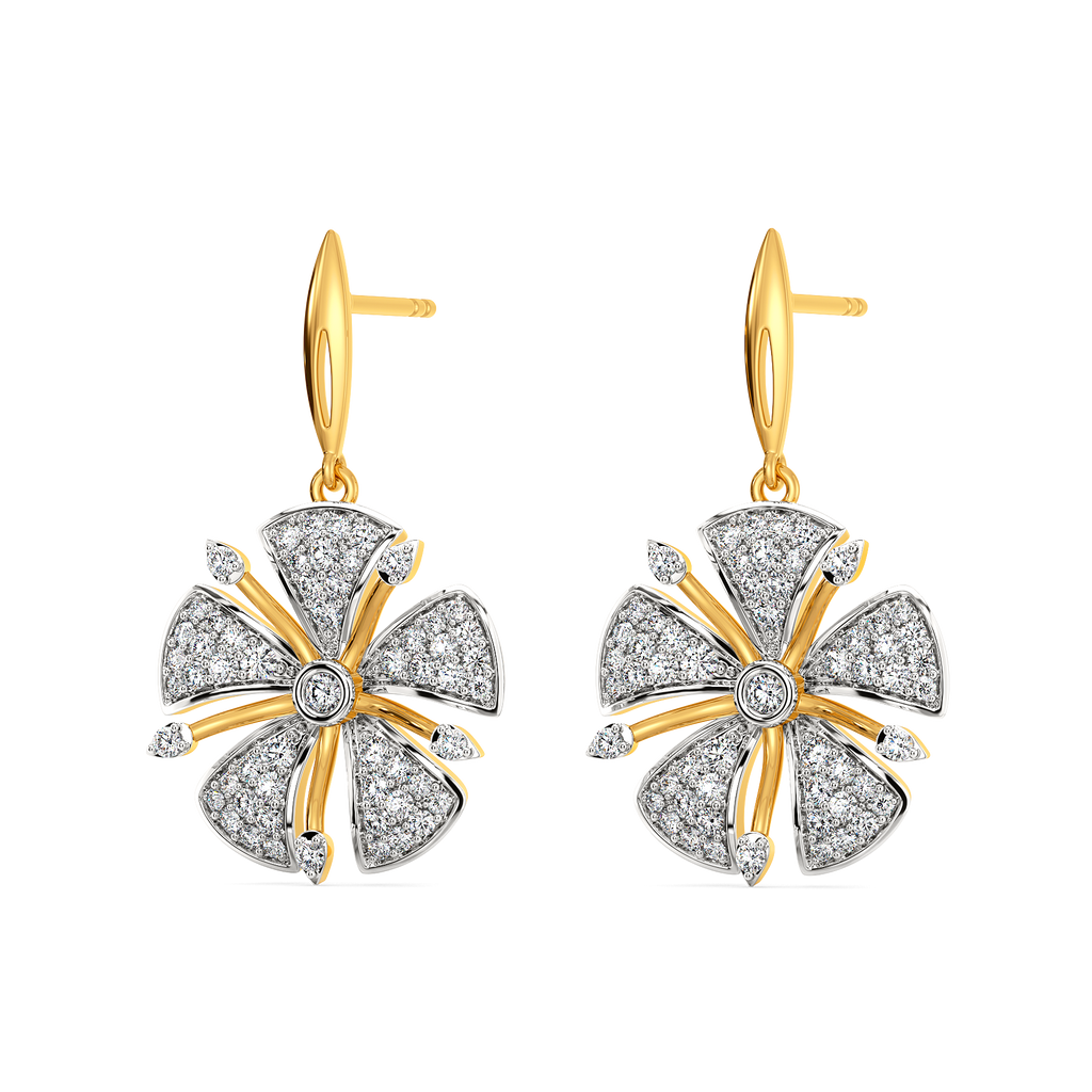 Floral Cues Diamond Earrings
