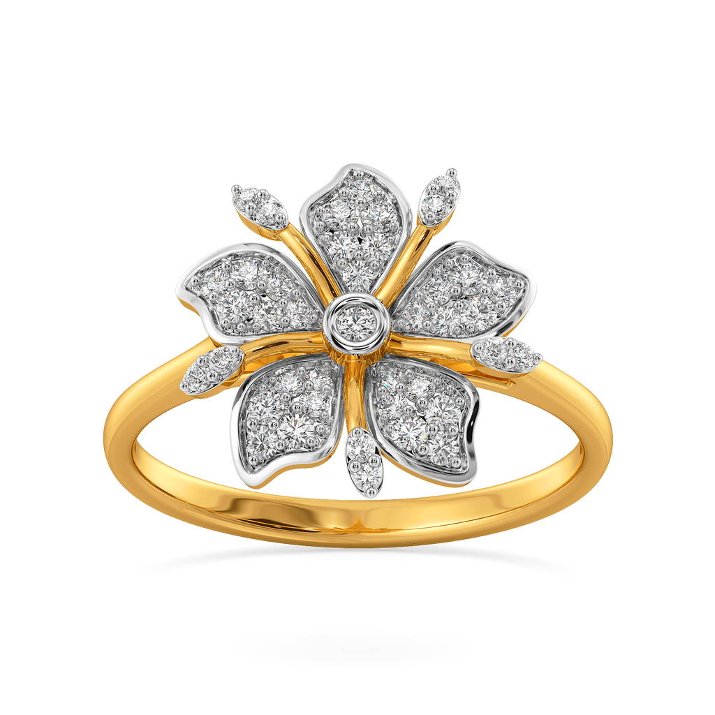 Between Blossoms Diamond Rings