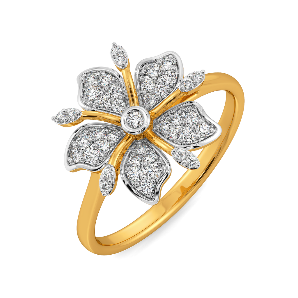Between Blossoms Diamond Rings