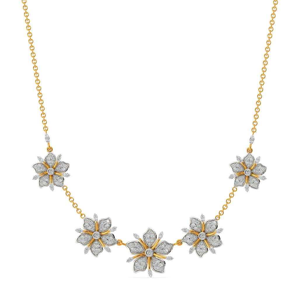 Between Blossoms Diamond Necklaces