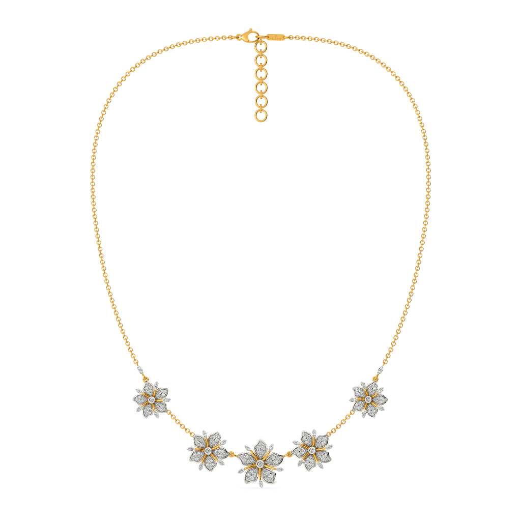Between Blossoms Diamond Necklaces
