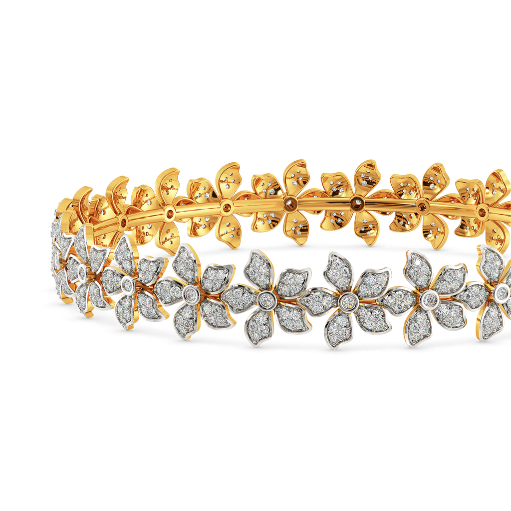 Between Blossoms Diamond Bangles