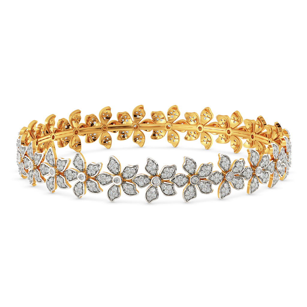 Between Blossoms Diamond Bangles