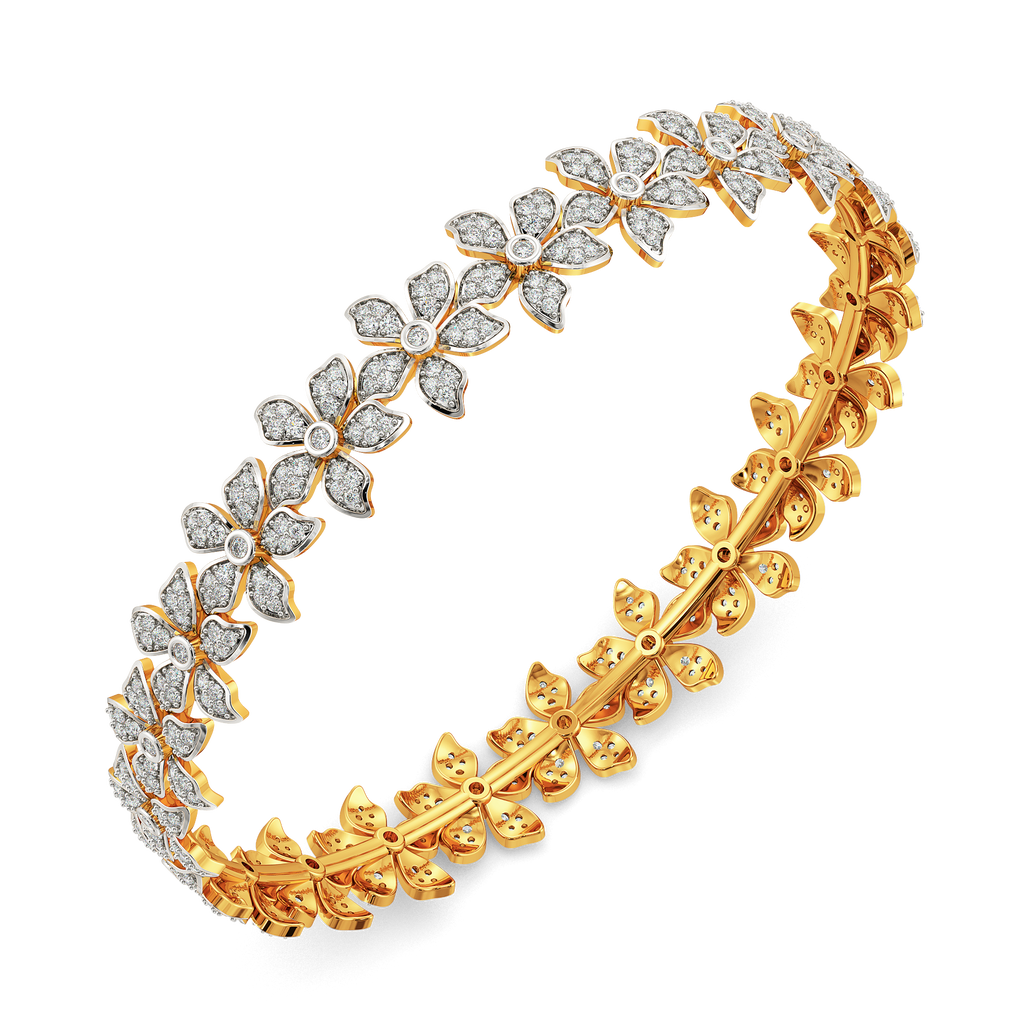 Between Blossoms Diamond Bangles
