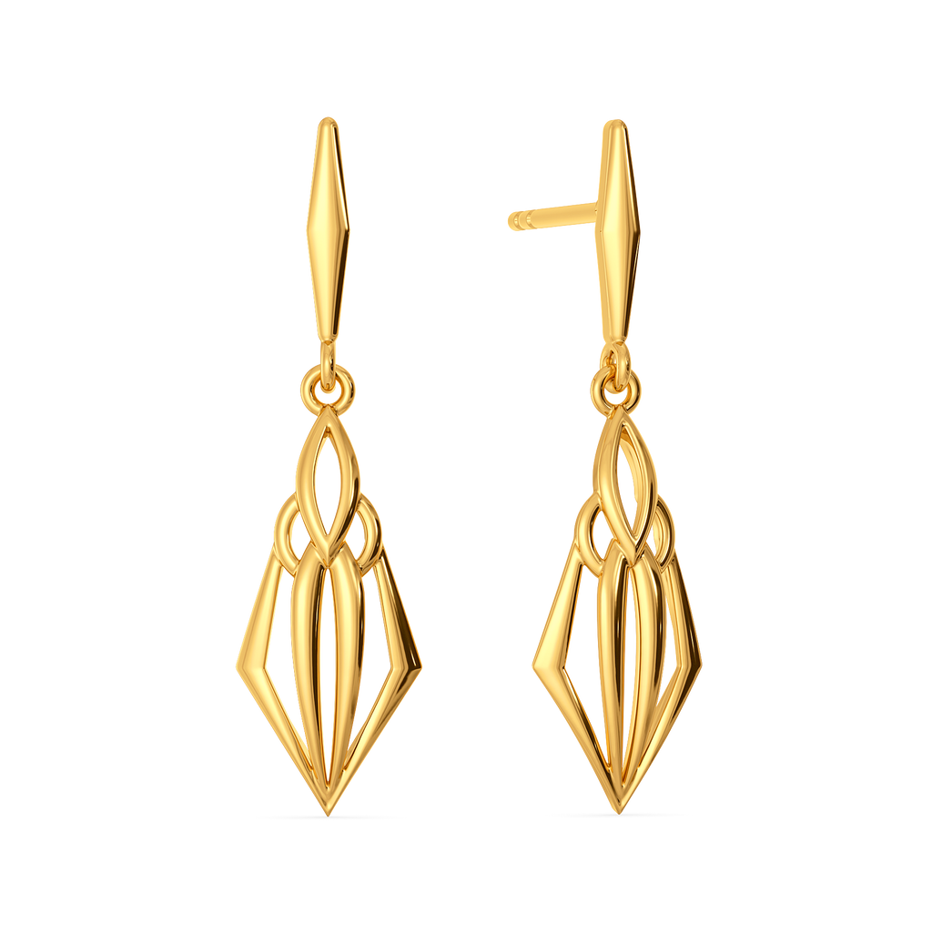 Orbital Spikes Gold Earrings