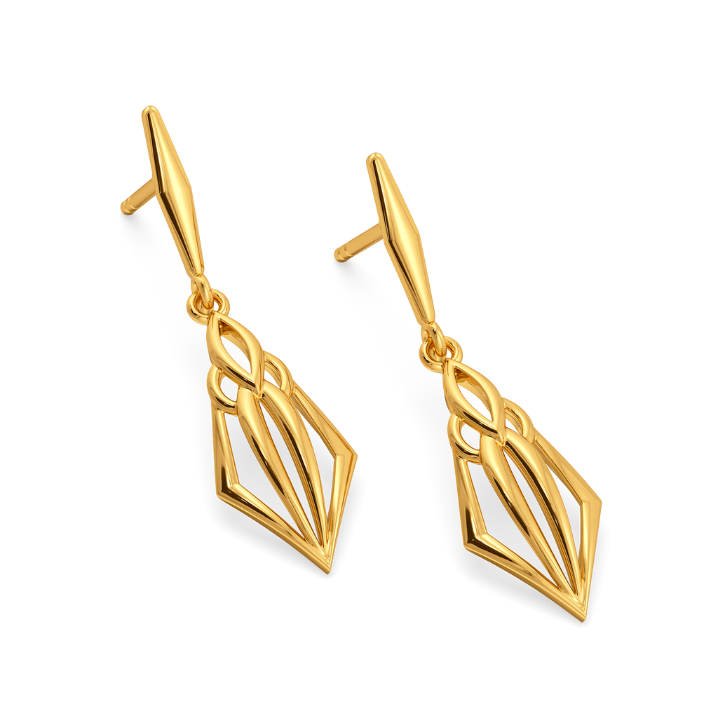 Orbital Spikes Gold Earrings