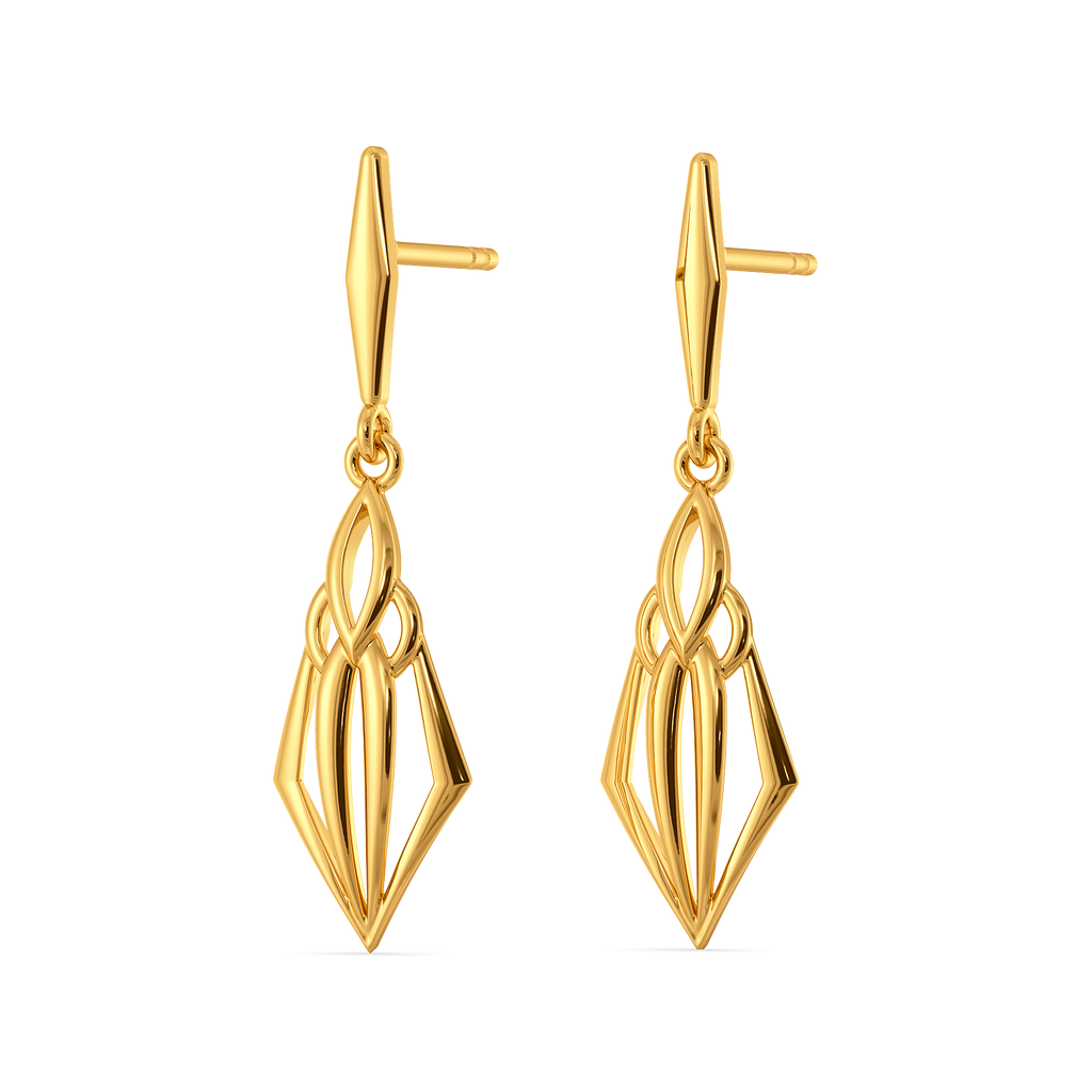 Orbital Spikes Gold Earrings