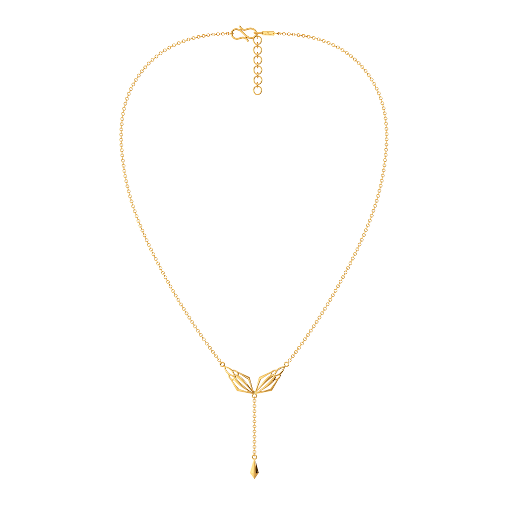 Orbital Spikes Gold Necklaces