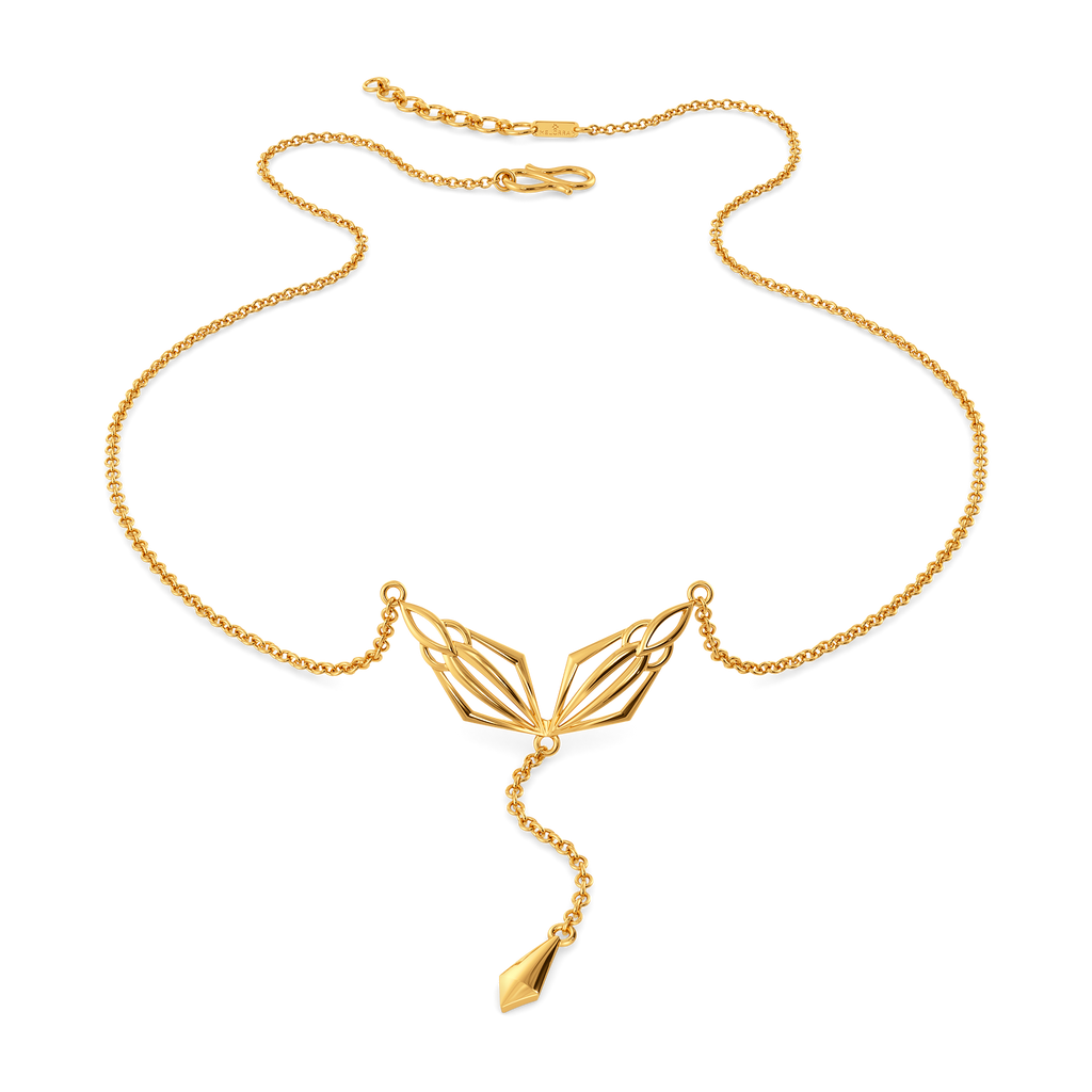 Orbital Spikes Gold Necklaces