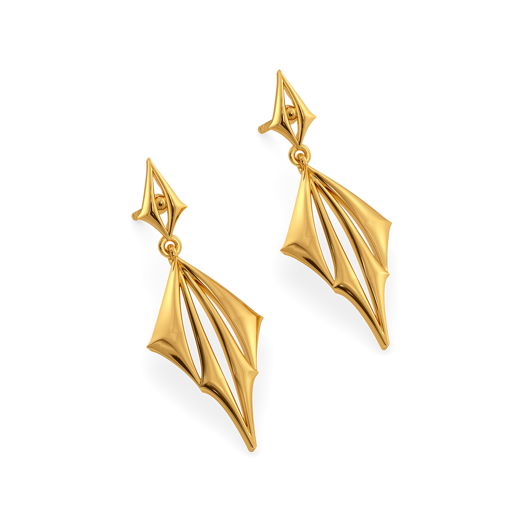 Nova Cascade Gold Earrings