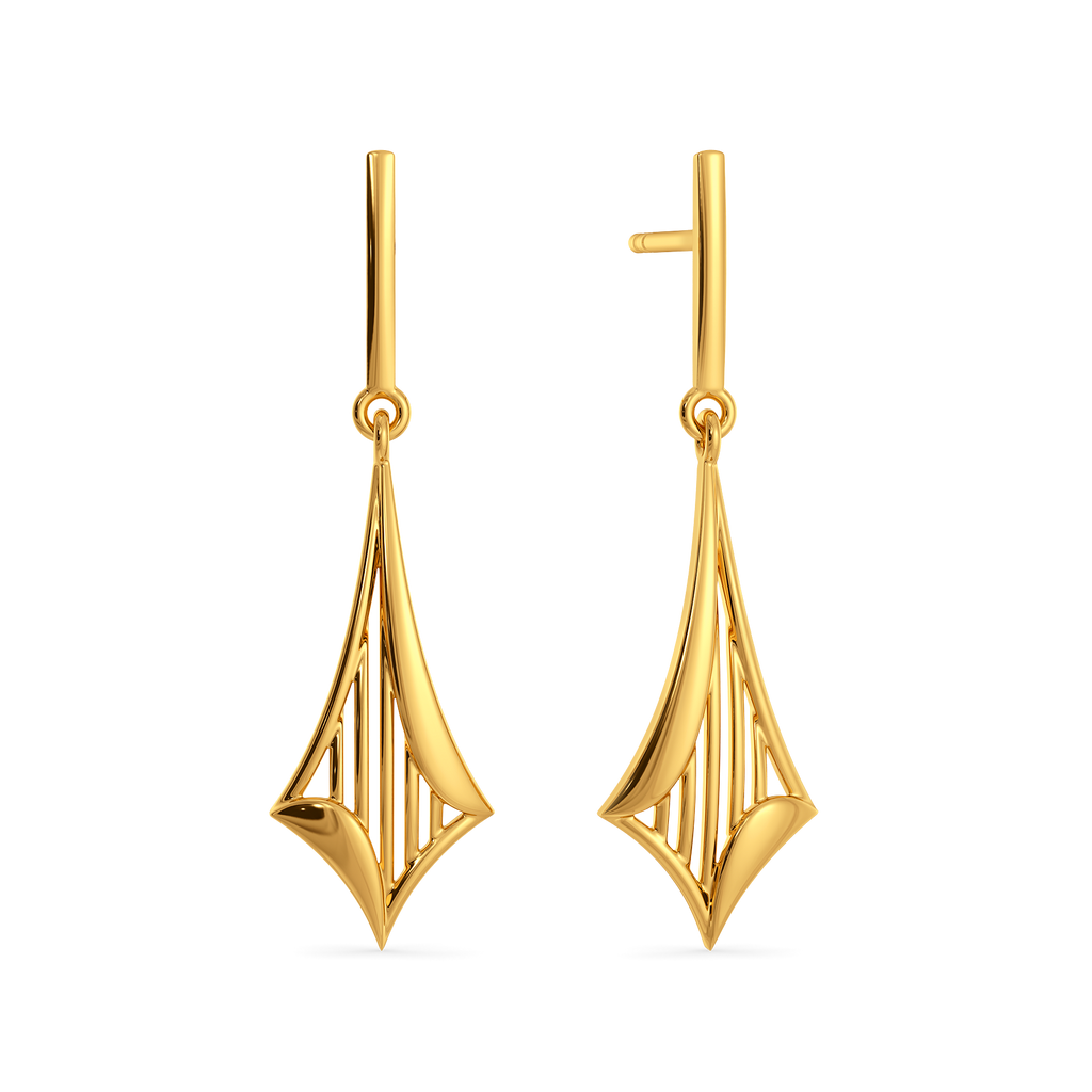 Cosmic Pulse Gold Earrings