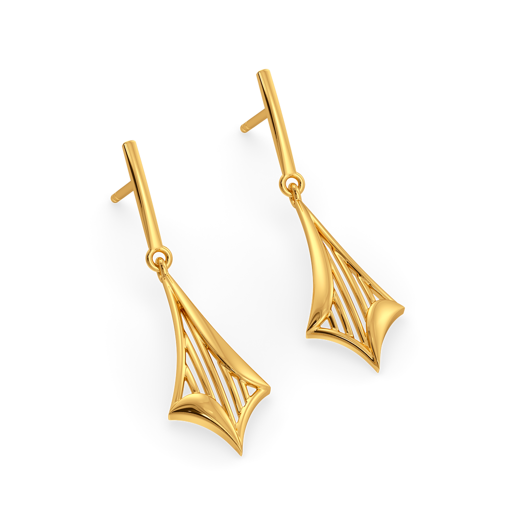 Cosmic Pulse Gold Earrings
