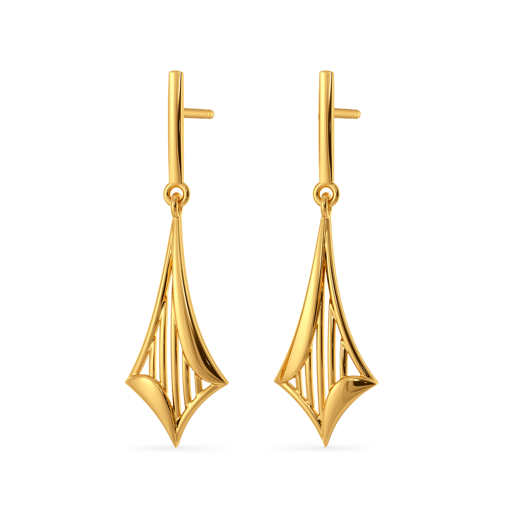 Cosmic Pulse Gold Earrings