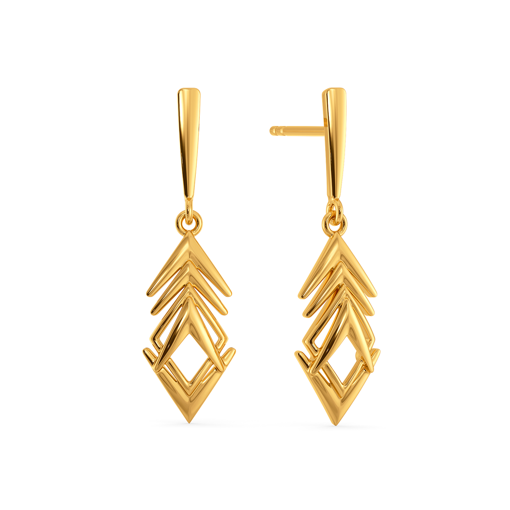 Nebula Edge Gold Earrings