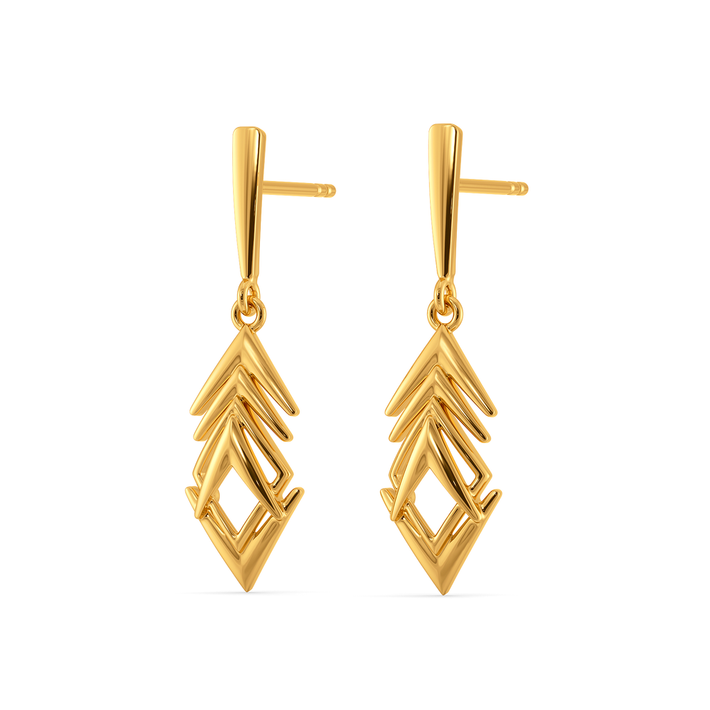 Nebula Edge Gold Earrings