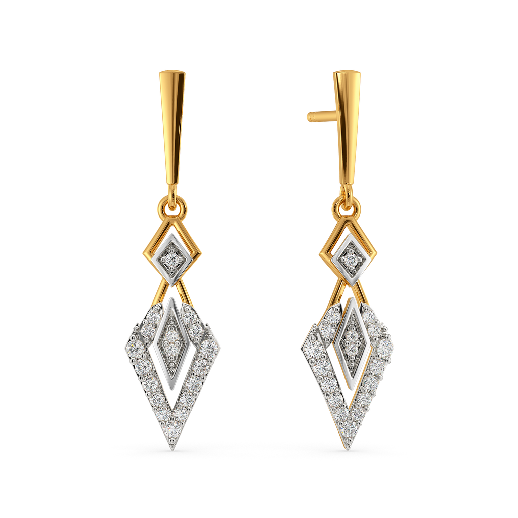 Astro Edge Diamond Earrings