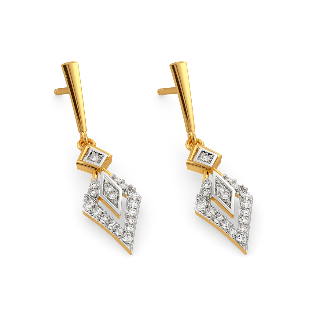 Astro Edge Diamond Earrings