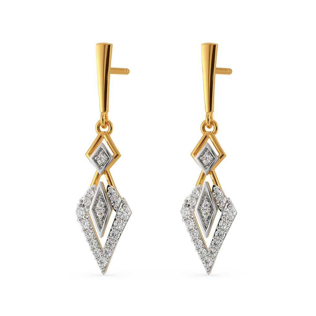 Astro Edge Diamond Earrings