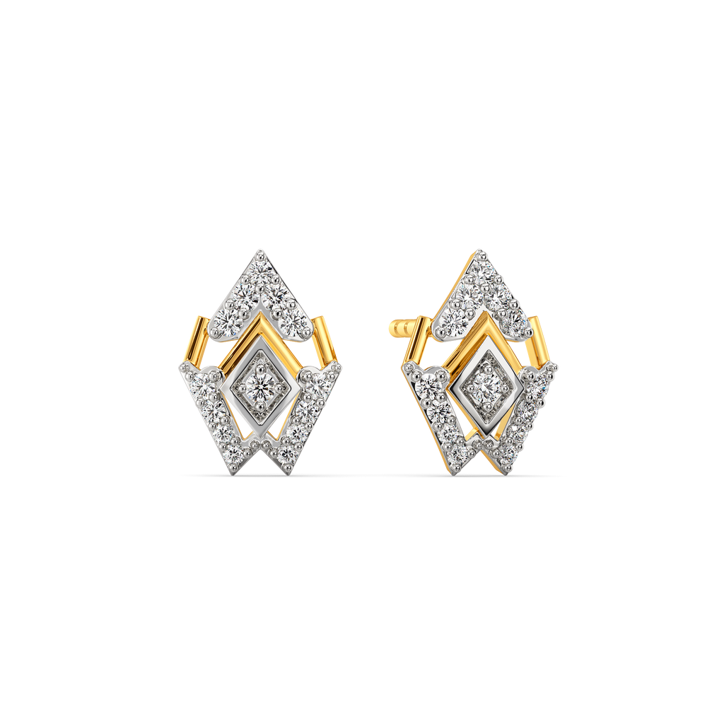 Astro Edge Diamond Earrings