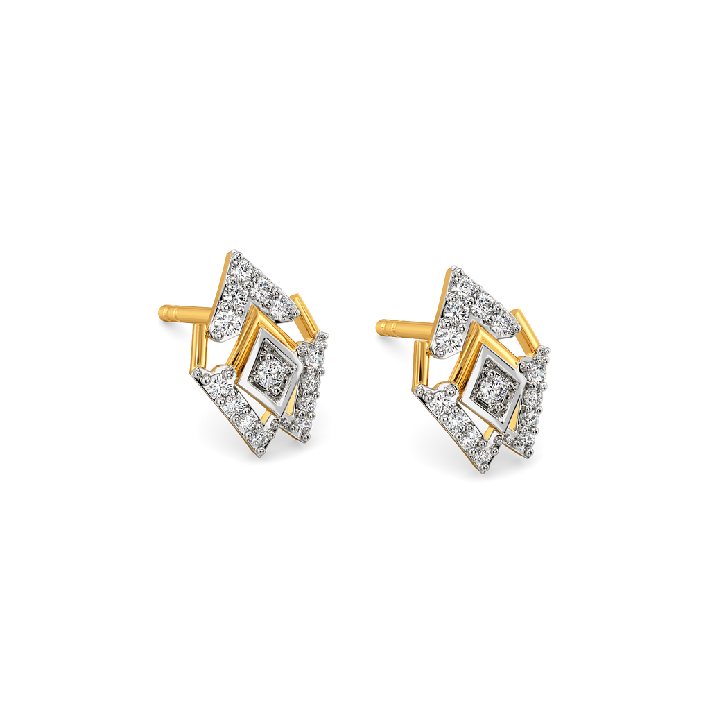 Astro Edge Diamond Earrings