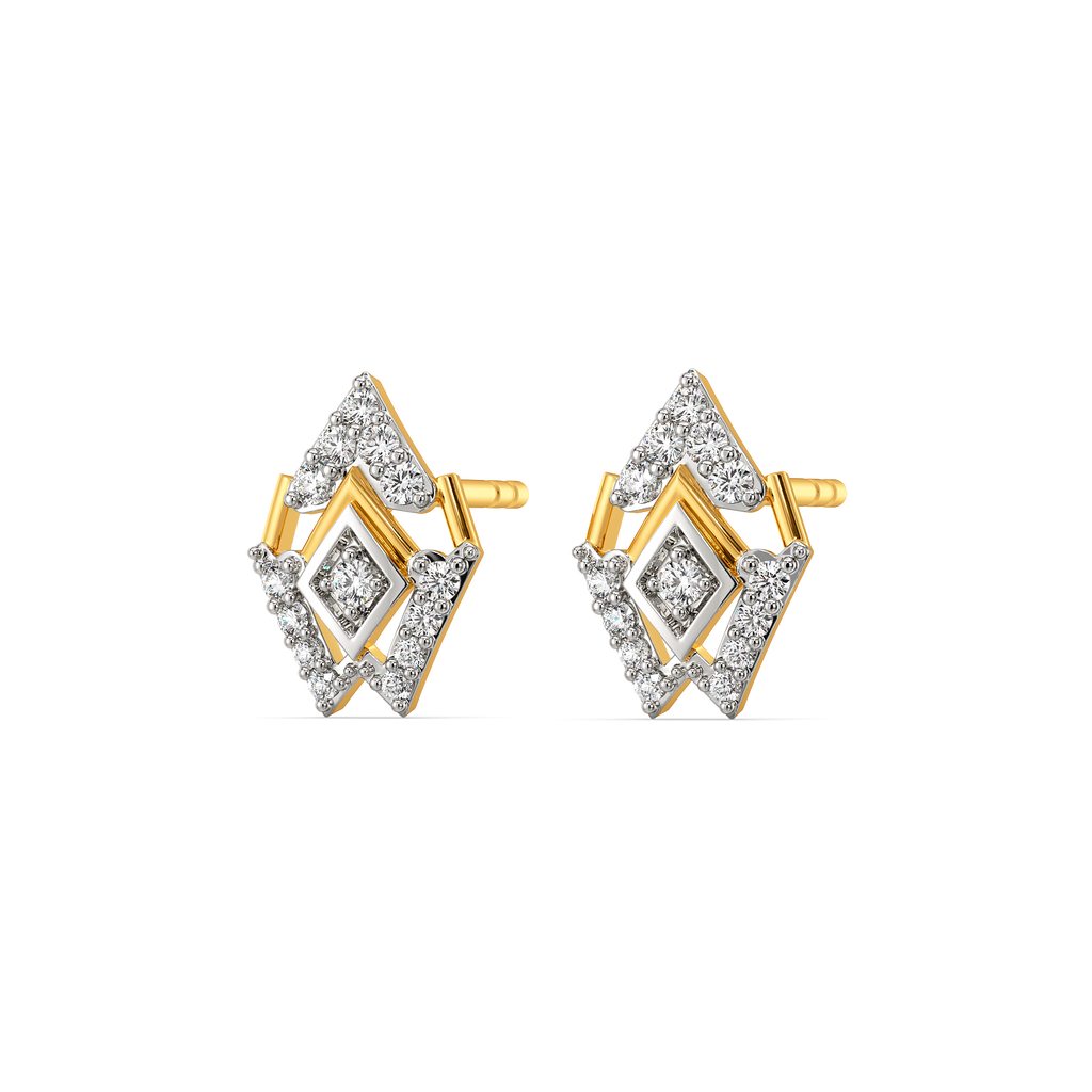 Astro Edge Diamond Earrings