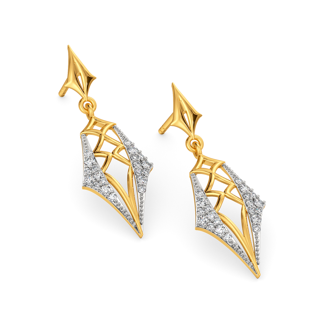 Quantum Drop Diamond Earrings