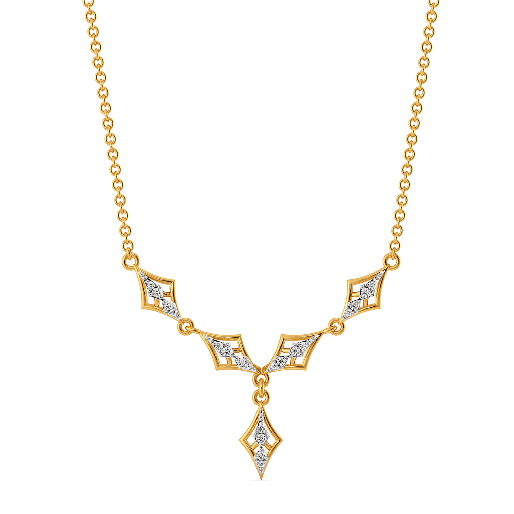 Quantum Drop Diamond Necklaces