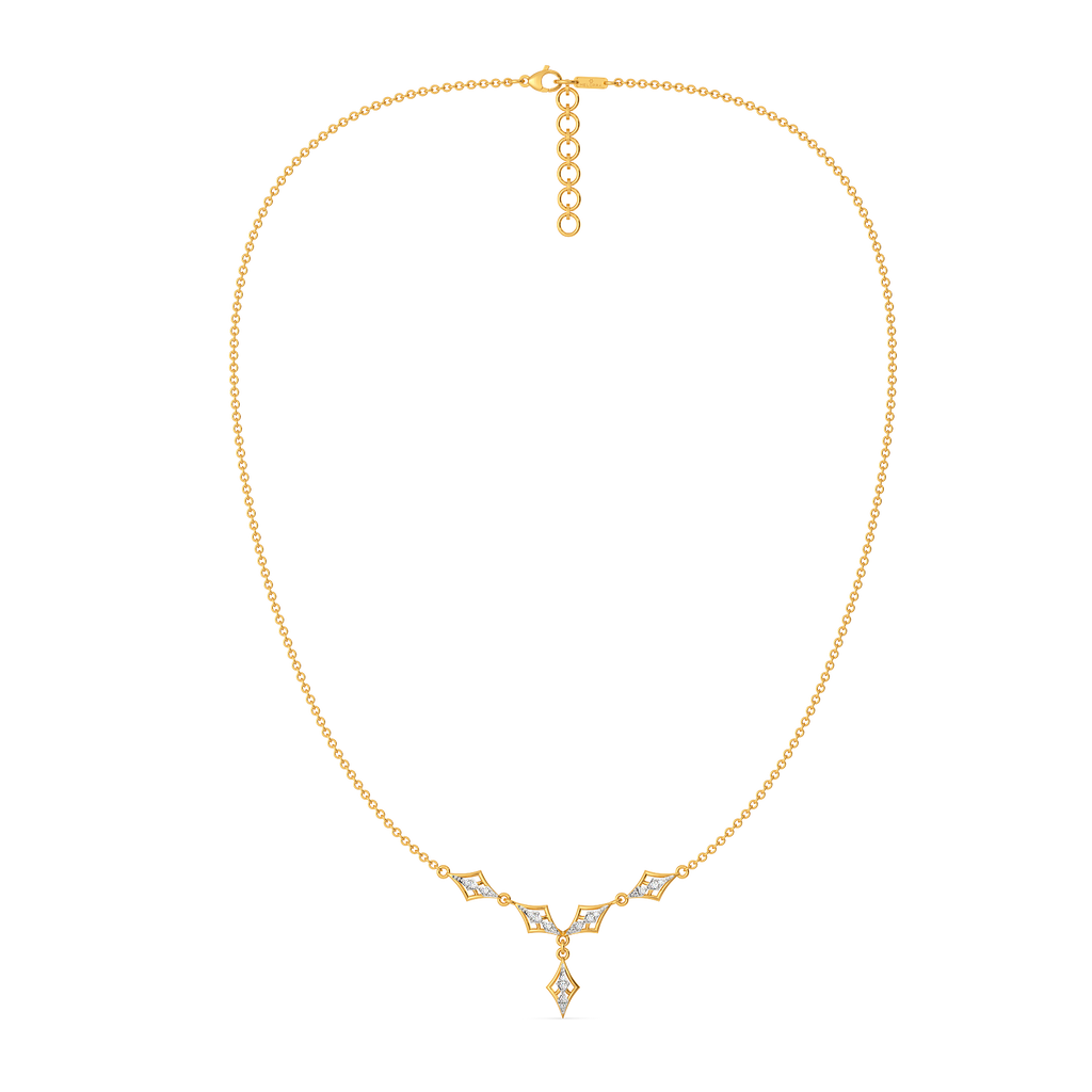 Quantum Drop Diamond Necklaces