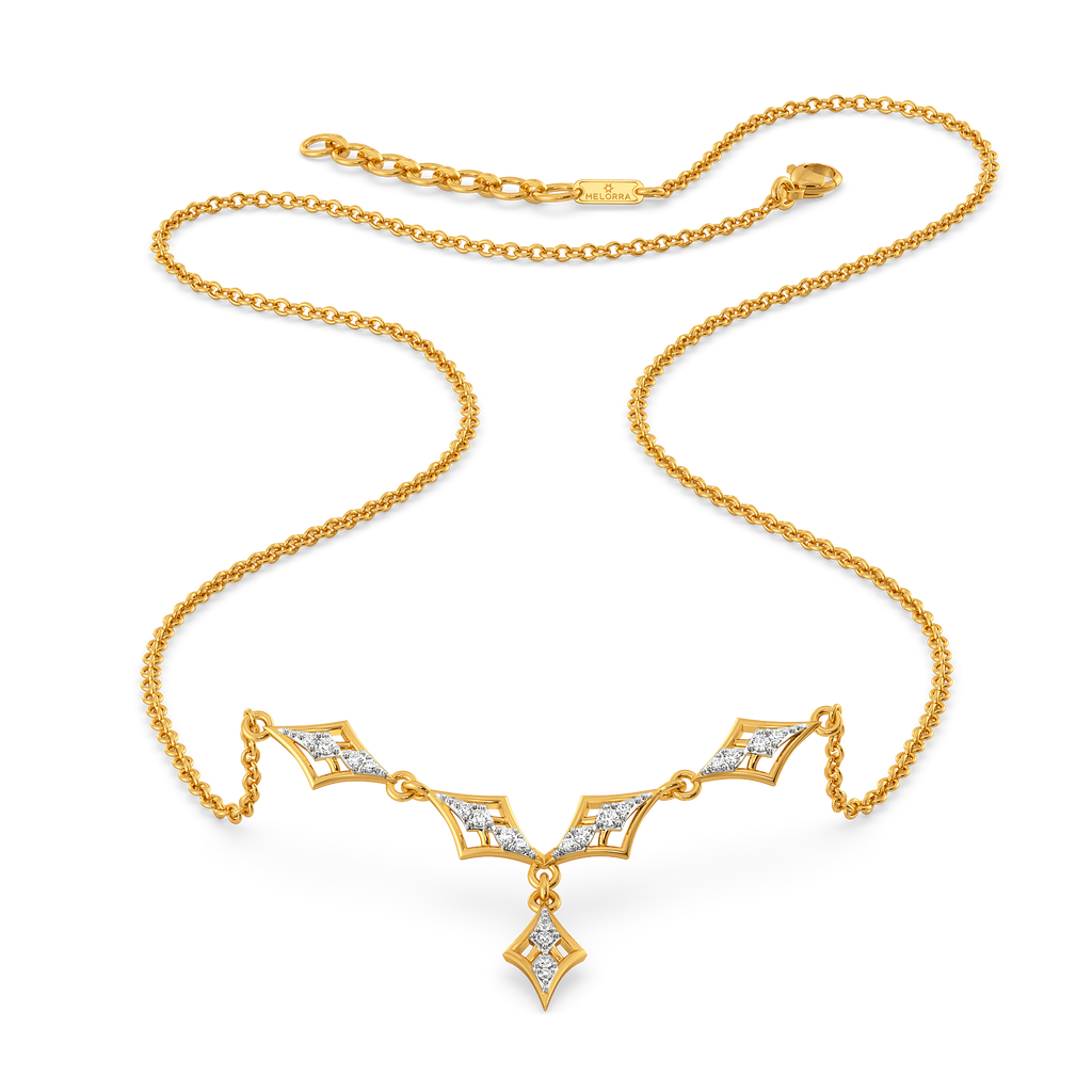 Quantum Drop Diamond Necklaces