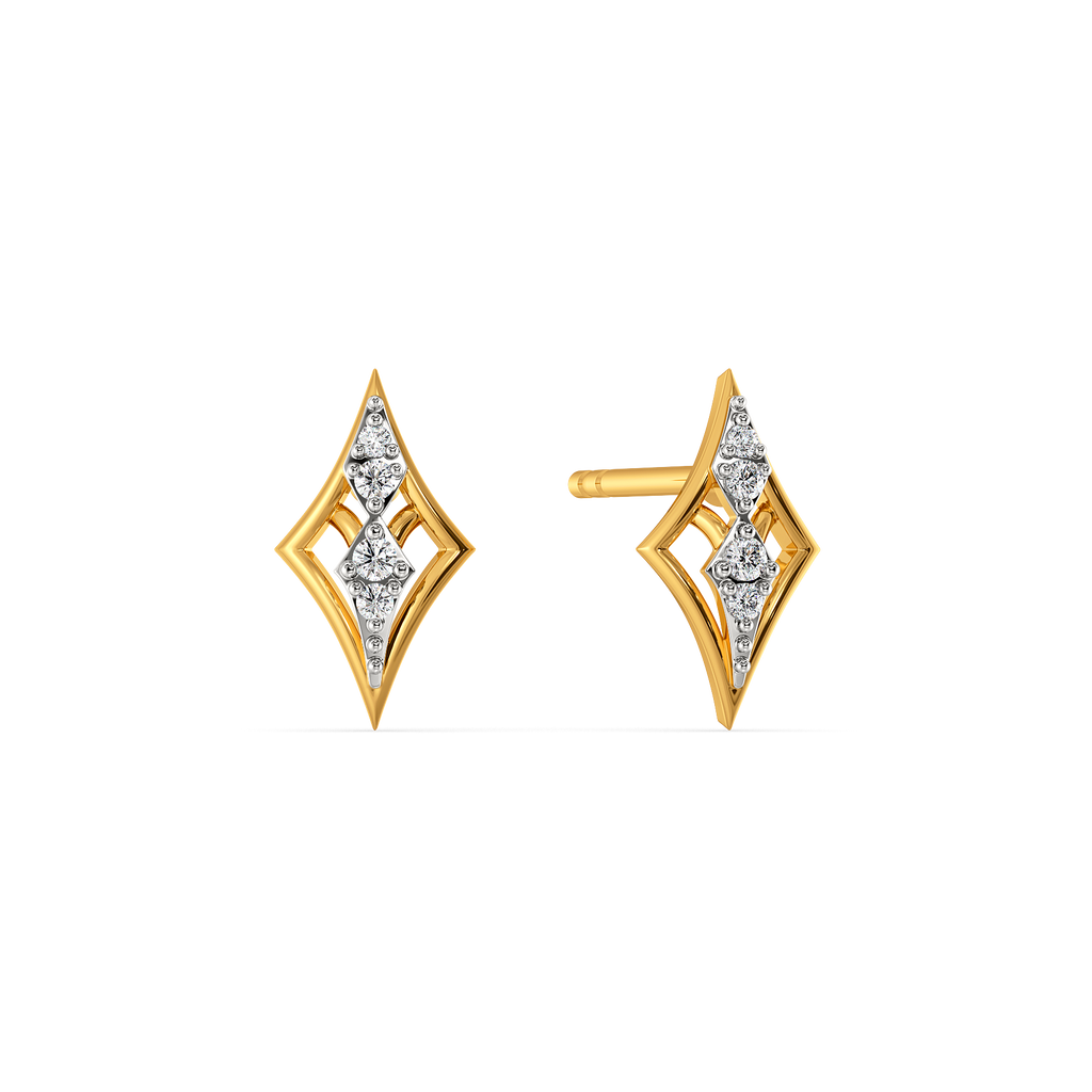Astro Edge Diamond Earrings