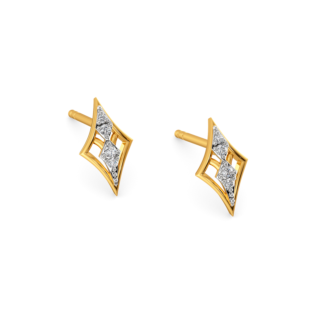 Astro Edge Diamond Earrings