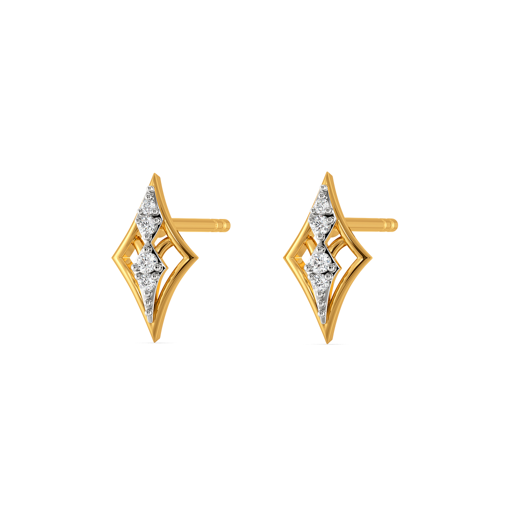 Astro Edge Diamond Earrings