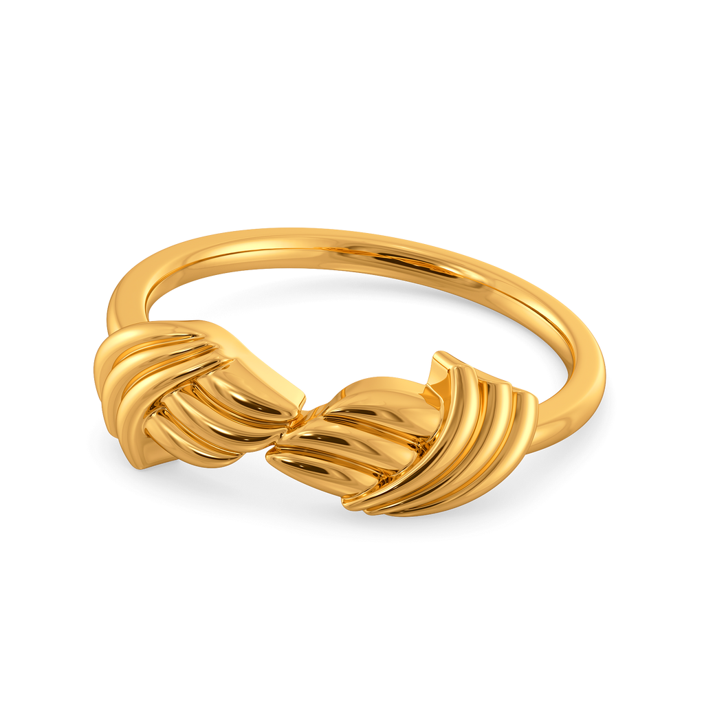Stripes for a Minimalist Gold Rings alternate view 2