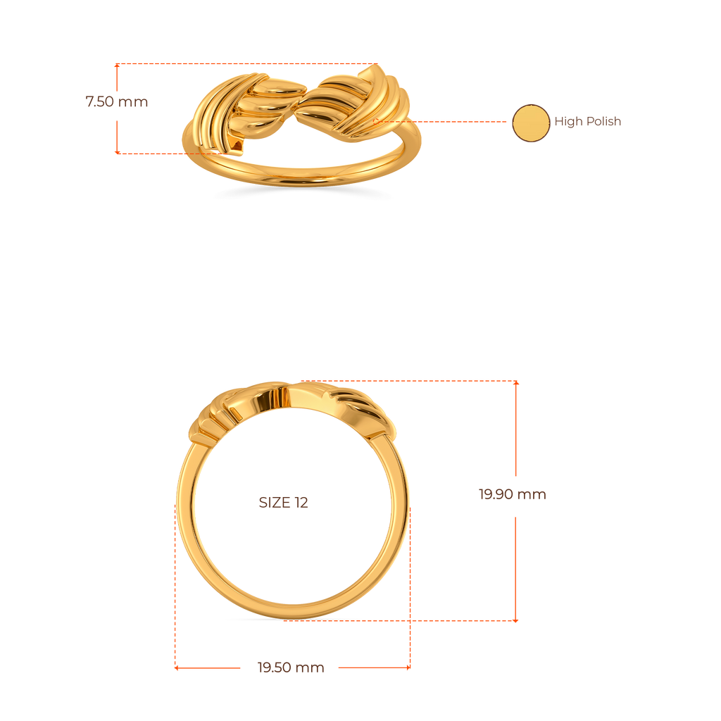 Stripes for a Minimalist Gold Rings image