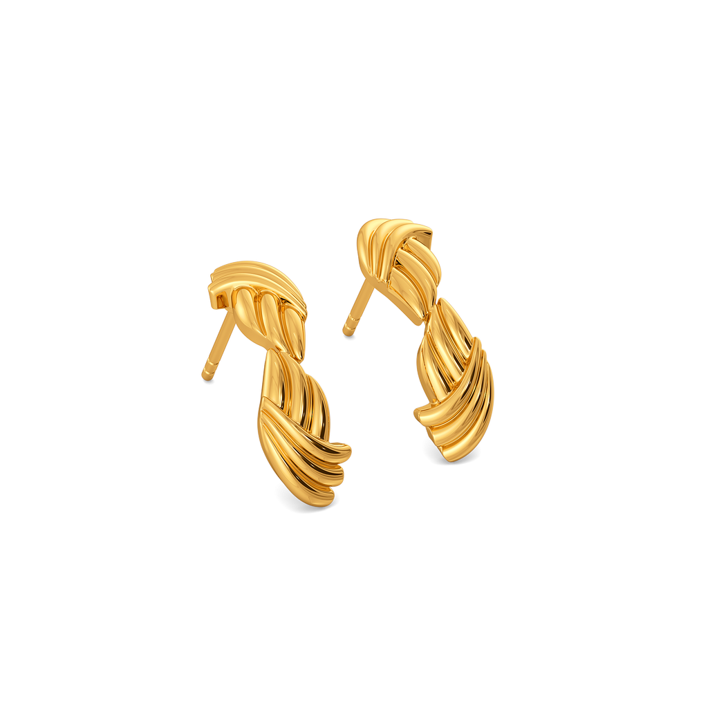 Stripes for a Minimalist Gold Earrings