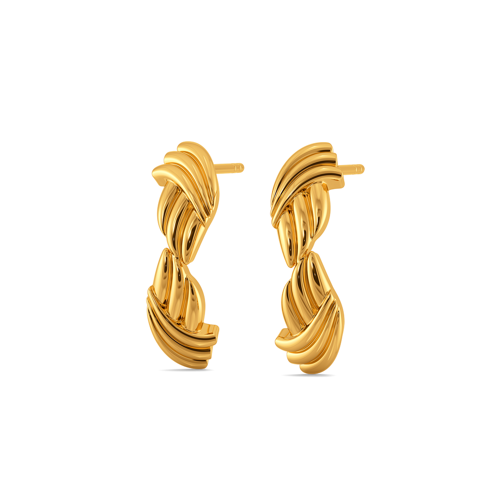 Stripes for a Minimalist Gold Earrings