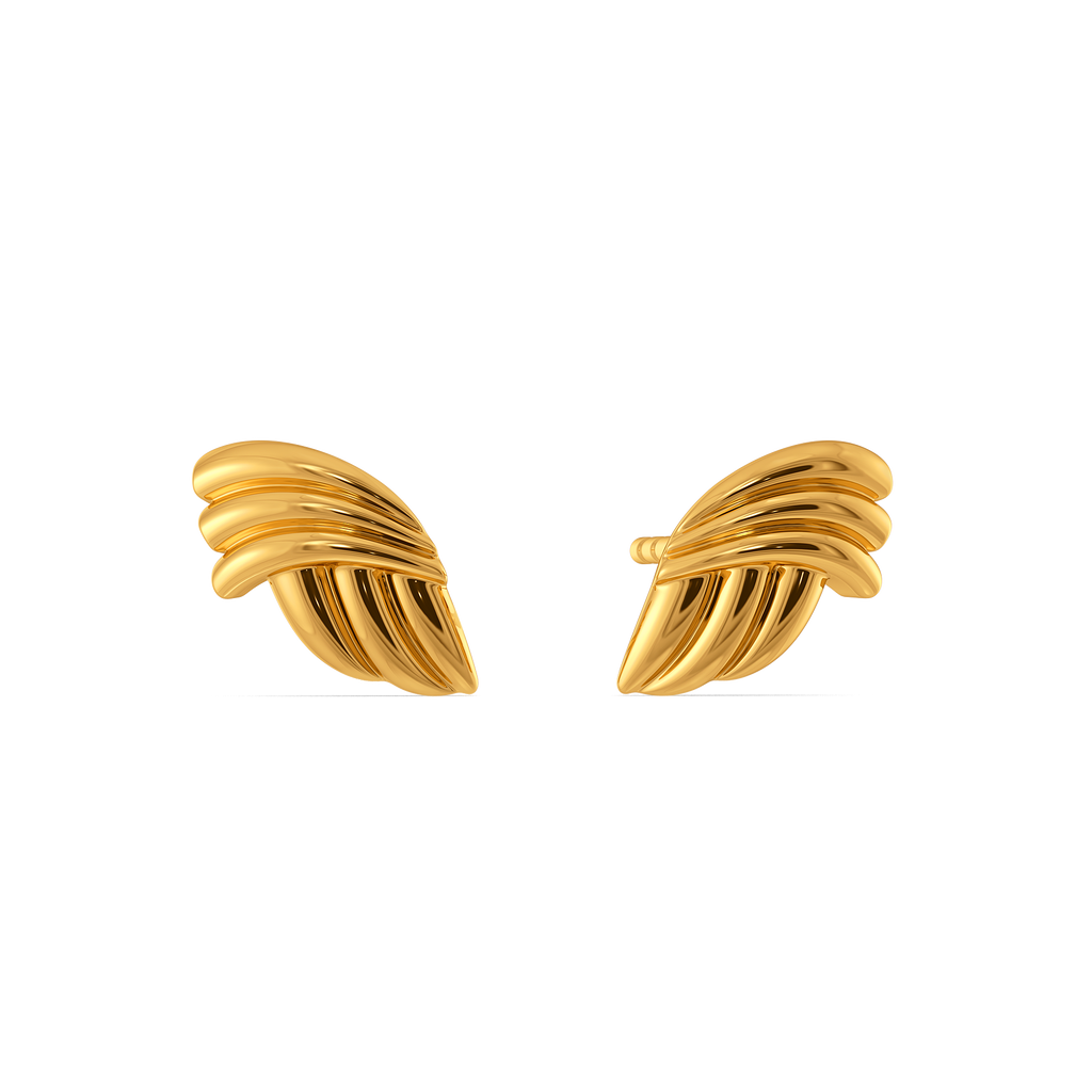 Stripes for a Minimalist Gold Earrings