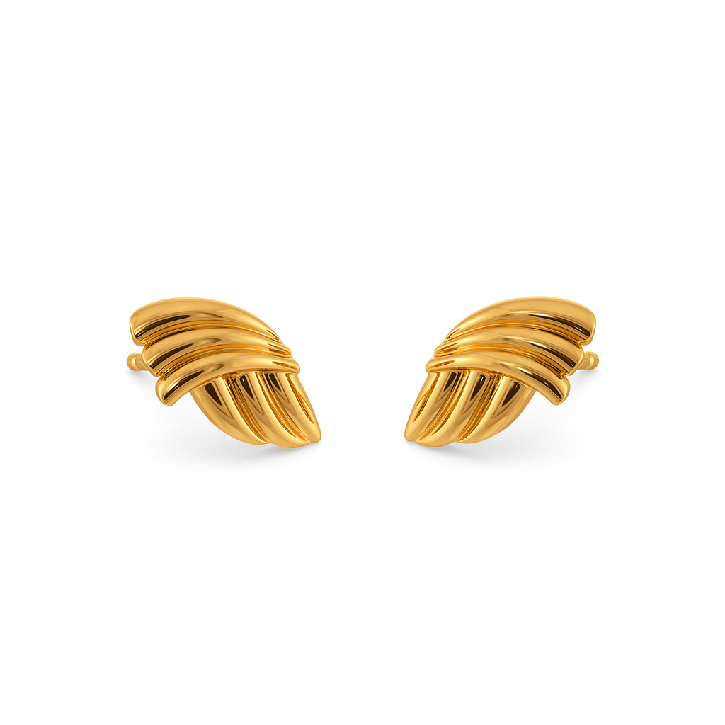 Stripes for a Minimalist Gold Earrings