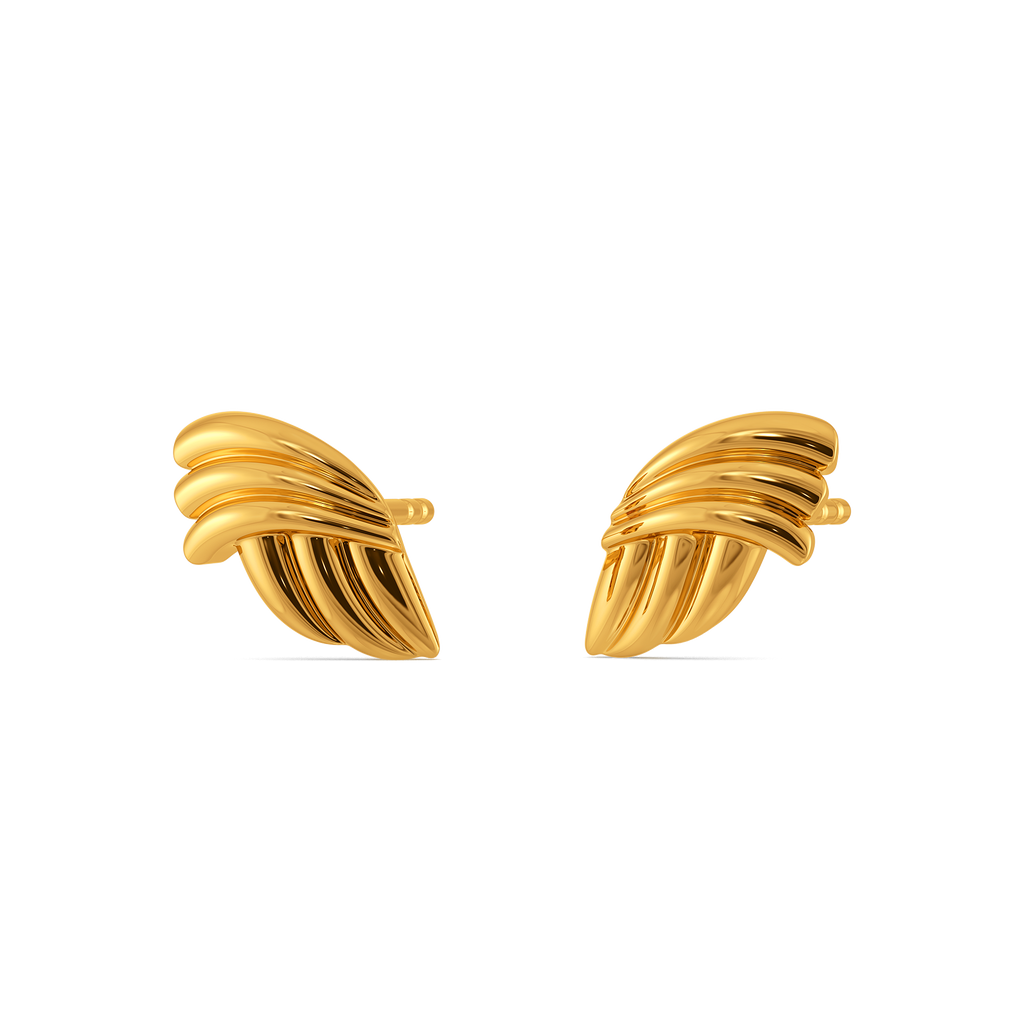 Stripes for a Minimalist Gold Earrings