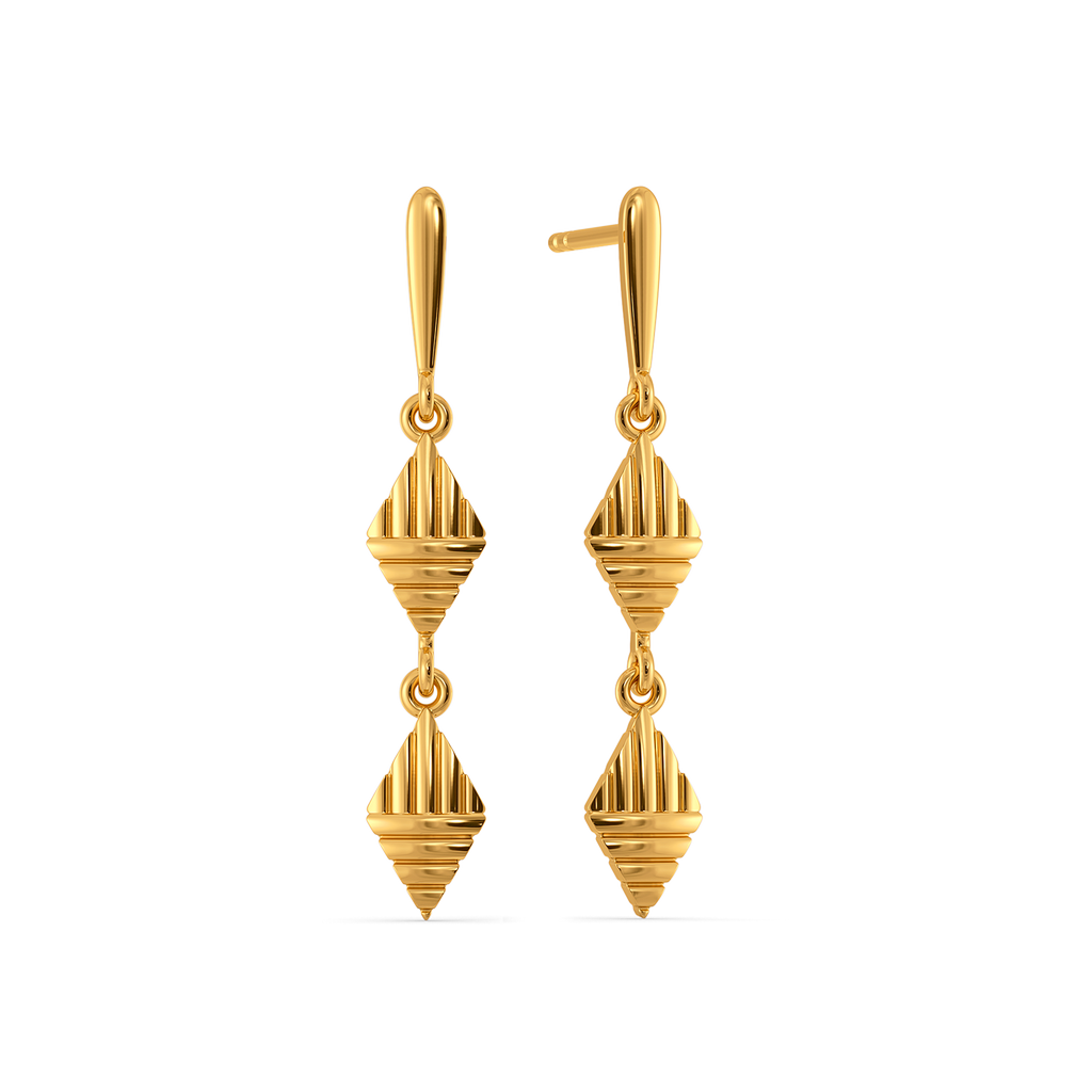 Make a Striped Statement Gold Earrings