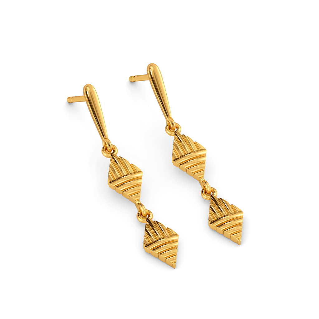 Make a Striped Statement Gold Earrings