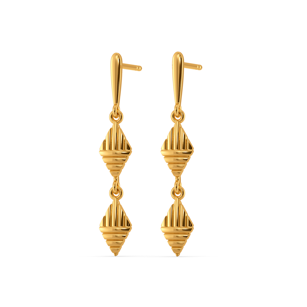 Make a Striped Statement Gold Earrings