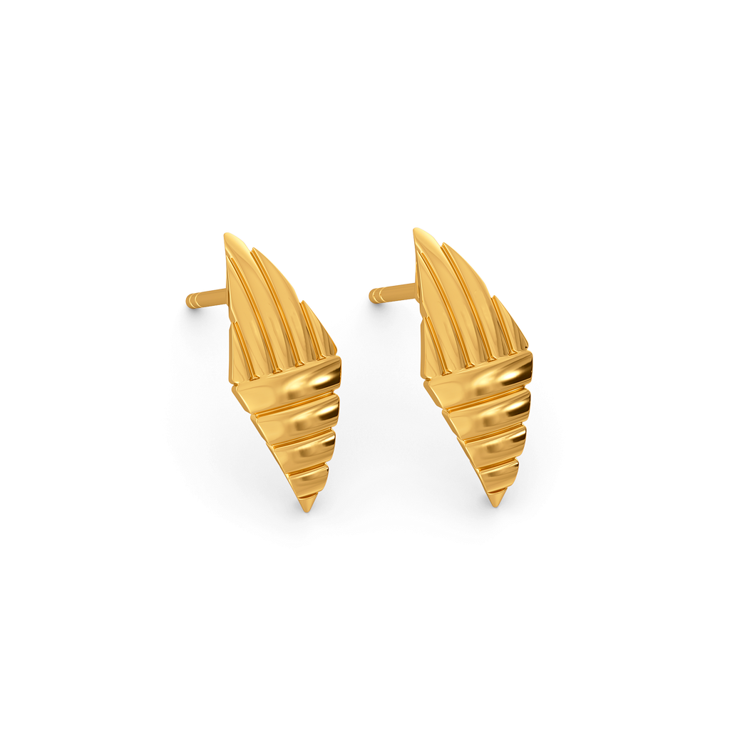 Make a Striped Statement Gold Earrings