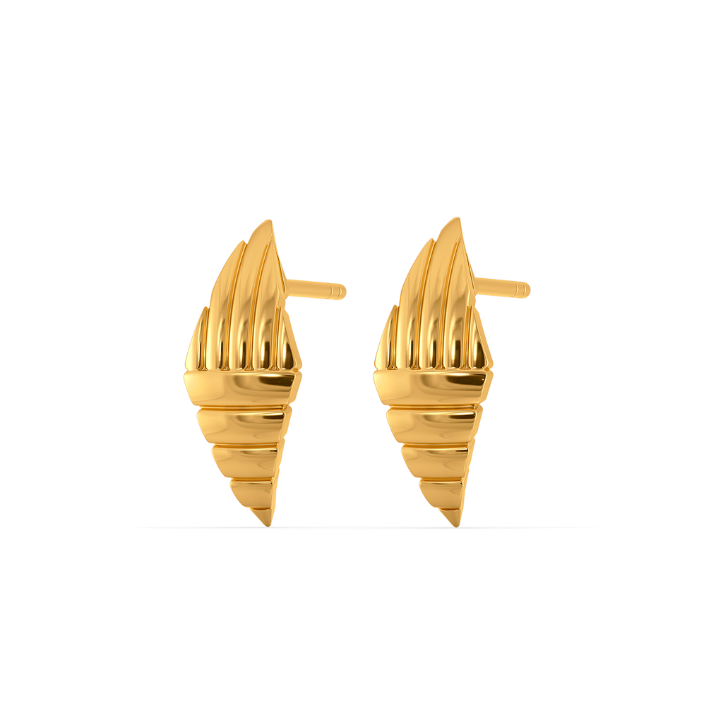 Make a Striped Statement Gold Earrings
