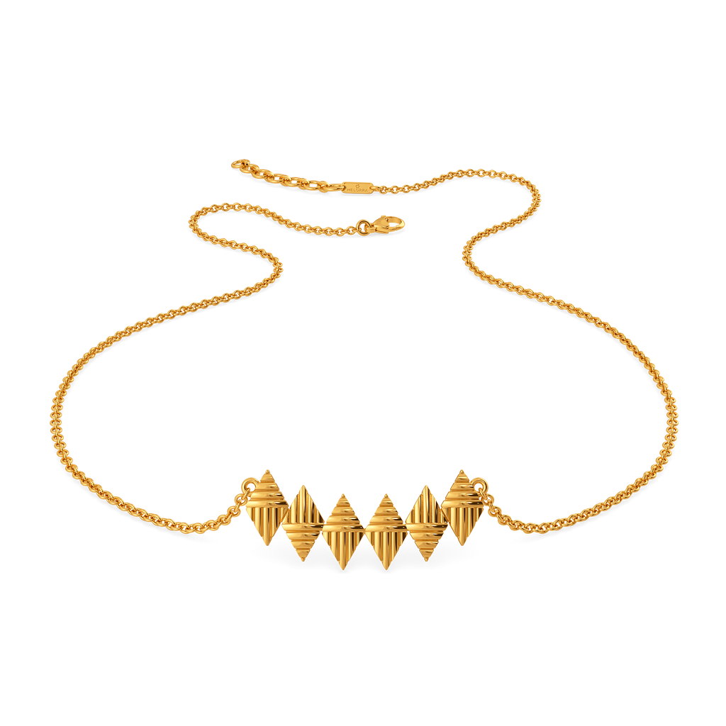 Make a Striped Statement Gold Necklaces
