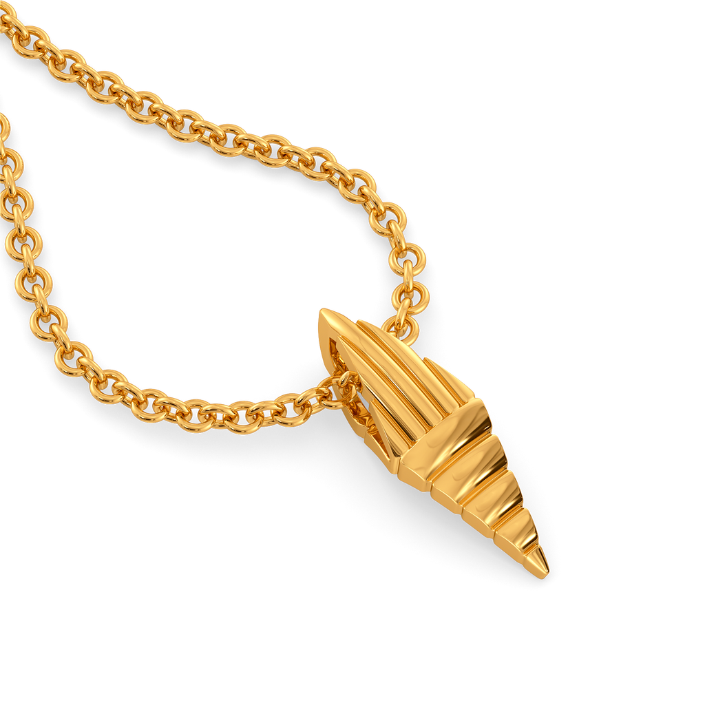 Make a Striped Statement Gold Pendants