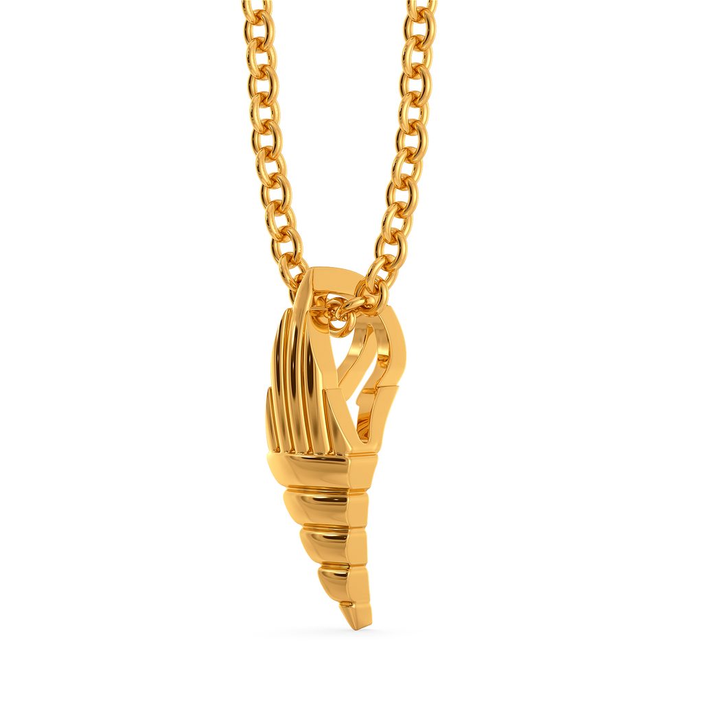 Make a Striped Statement Gold Pendants